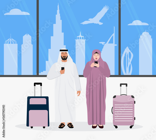 Muslim People Travel United Arab Emirates Dubai