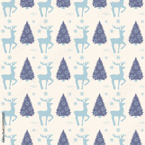 Pattern New year 2023 Merry Christmas Holiday Deer
