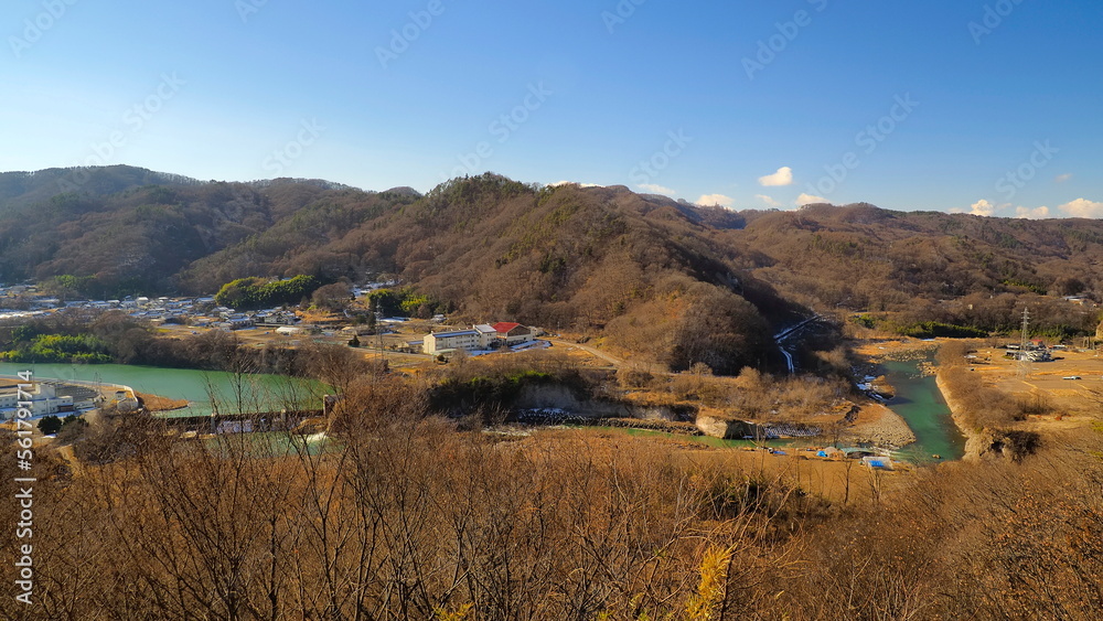 Fototapeta premium 小諸城址懐古園11（水の手展望台からの景色）