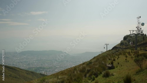 Cable car system on the Pichincha volcano
