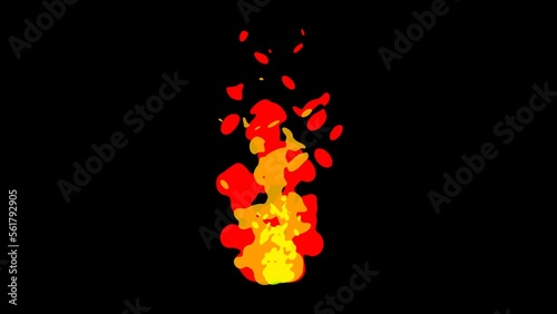 Simple roaring flame animation graphics