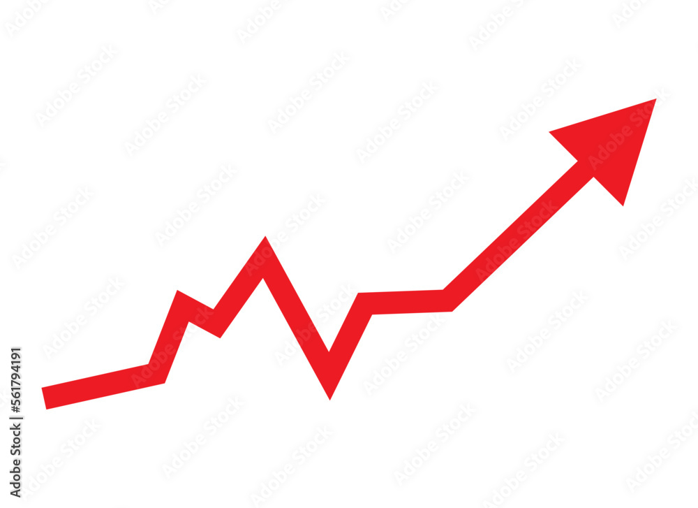 Growing business red flat arrow on white, Profit red arrow, Vector illustration.Business concept, growing chart. Concept of sales symbol icon with arrow moving up. Economic Arrow With Growing Trend.
Growing business red flat arrow on white, Profit red arrow, Vector illustration.Business concept, growing chart. Concept of sales symbol icon with arrow moving up. Economic Arrow With Growing Trend.