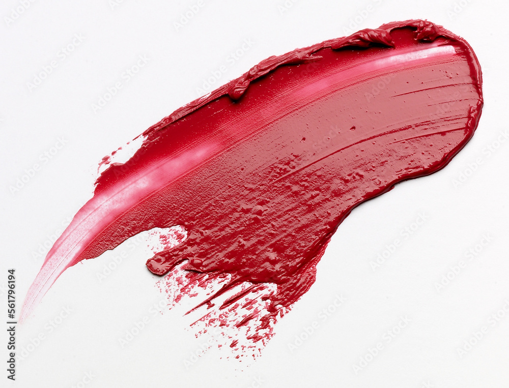 Fotografie Gros plan texture rouge à levres maquillage