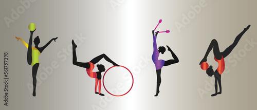 Gymnastics, Gymnast, Sport, Female, Silhouette