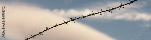 a barbed wire panorama