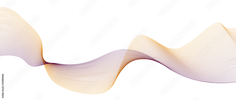 Abstract background, pattern with parallel lines. Wave line background with smooth shape. Beautiful wavy line on a white background. Horizontal banner template. Abstract futuristic template.