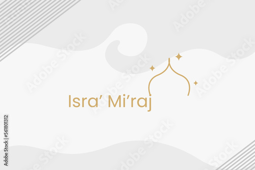 Illustration vector graphic of isra' mi'raj