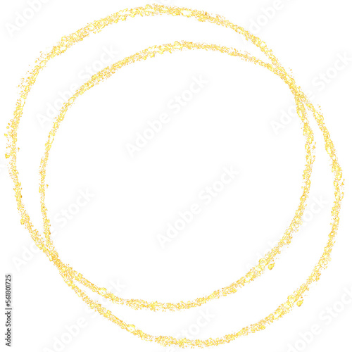 gold glitter circle