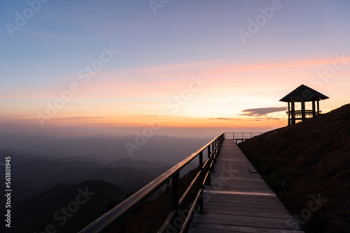Fototapeta Naklejka Na Ścianę i Meble -  Mountian range landscape look from view point of Pui Ko Mountain