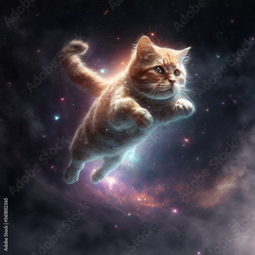 Cat Flies in Space © Sergei