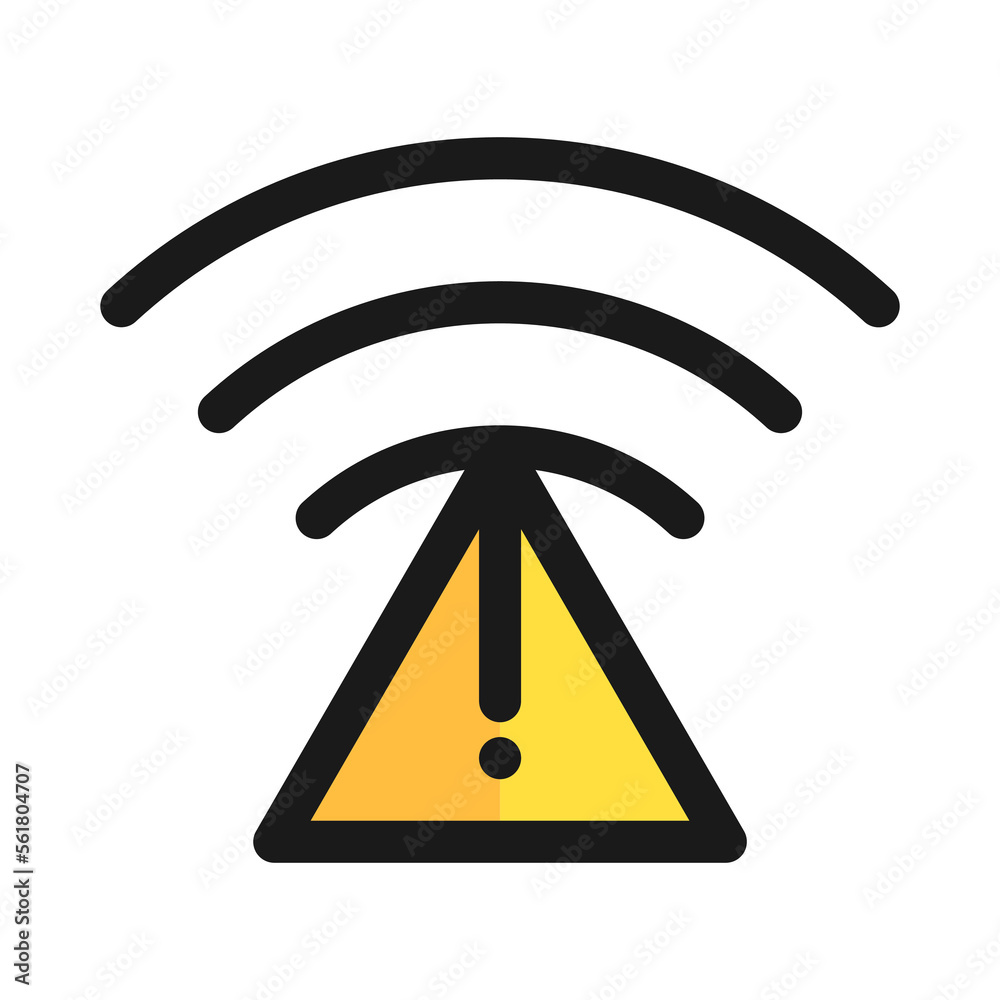 Offline internet line icon. Lost connection vector illustration