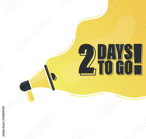 Number 2 of days left to go. Badge with, sale, landing page, banner.