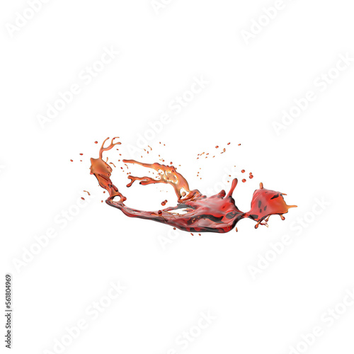 red liquid splash soda isolated png