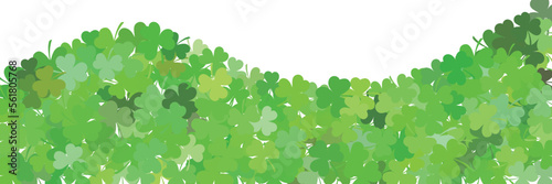 Green clover or shamrock banner for St. Patrick's Day.