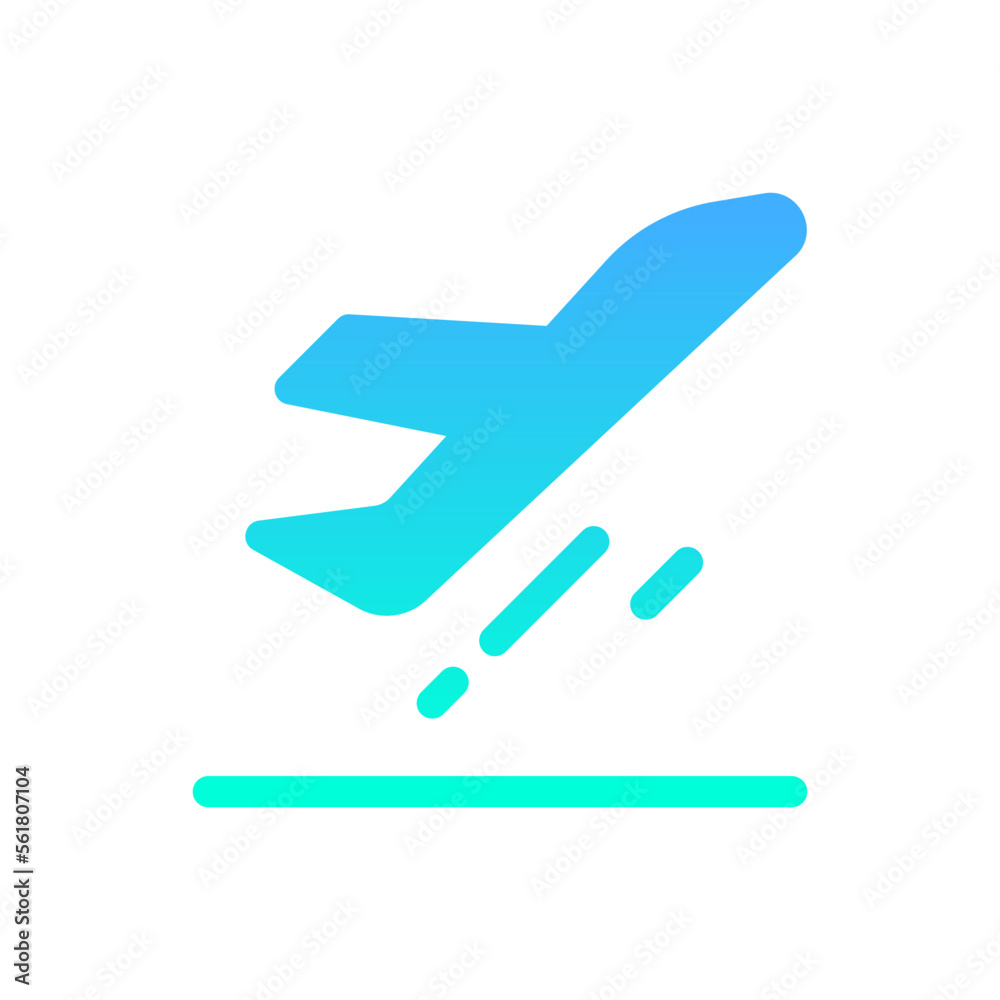 departure flat gradient icon departure flat gradient icon