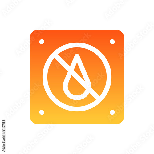 no liquids flat gradient icon