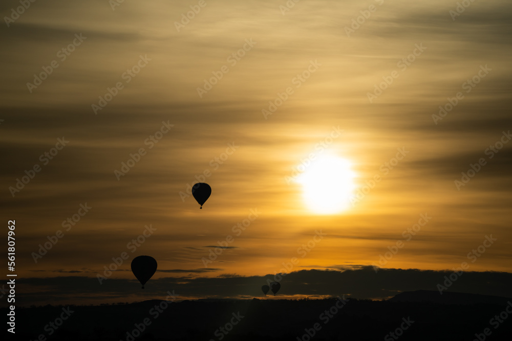 Hot Air Balloons in Cappadocia at Sunrise