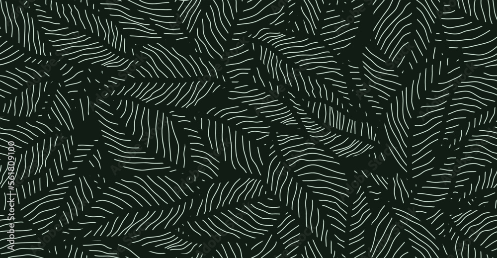 floral leaves seamless pattern.