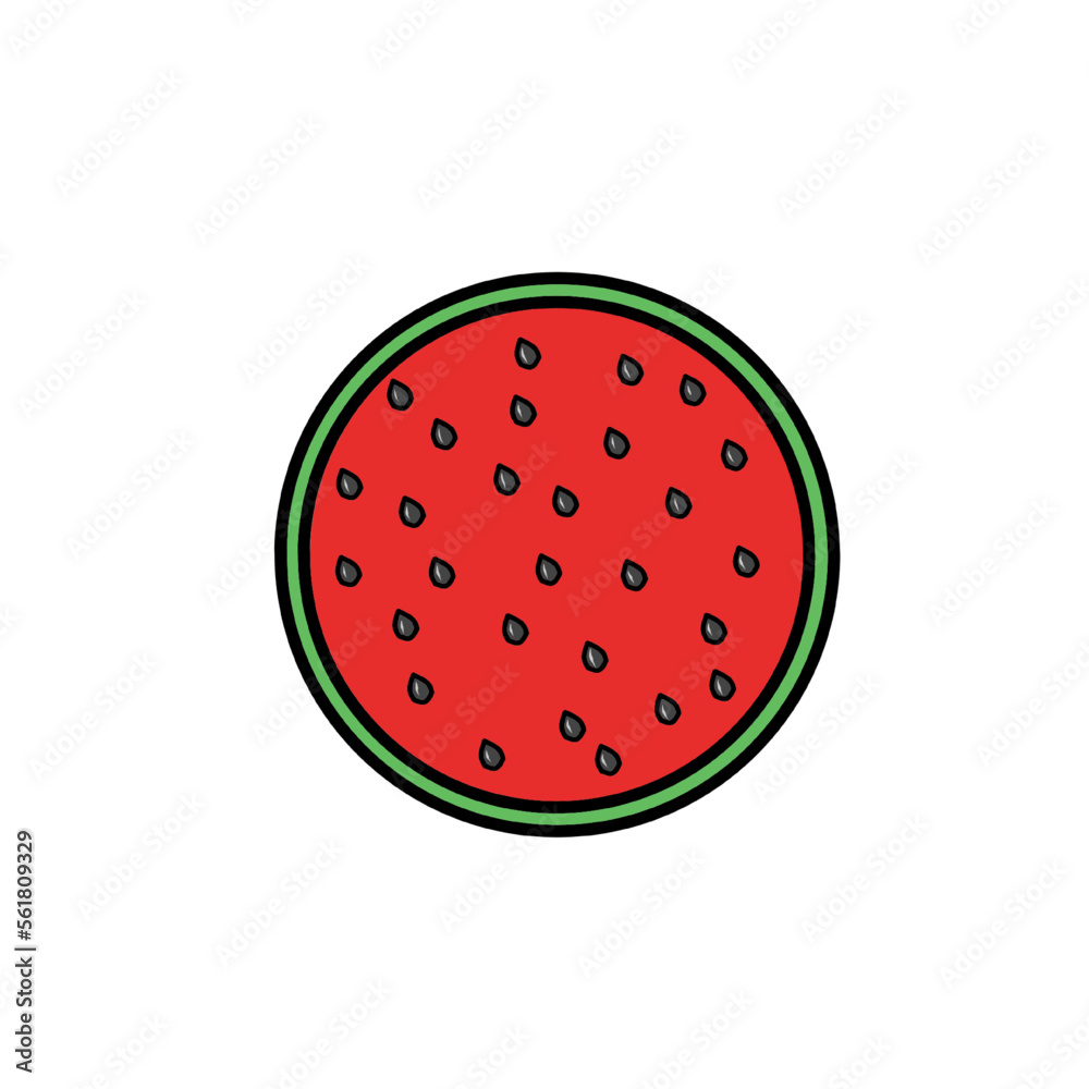 watermelon vector illustration on white background watermelon vector illustration on white background