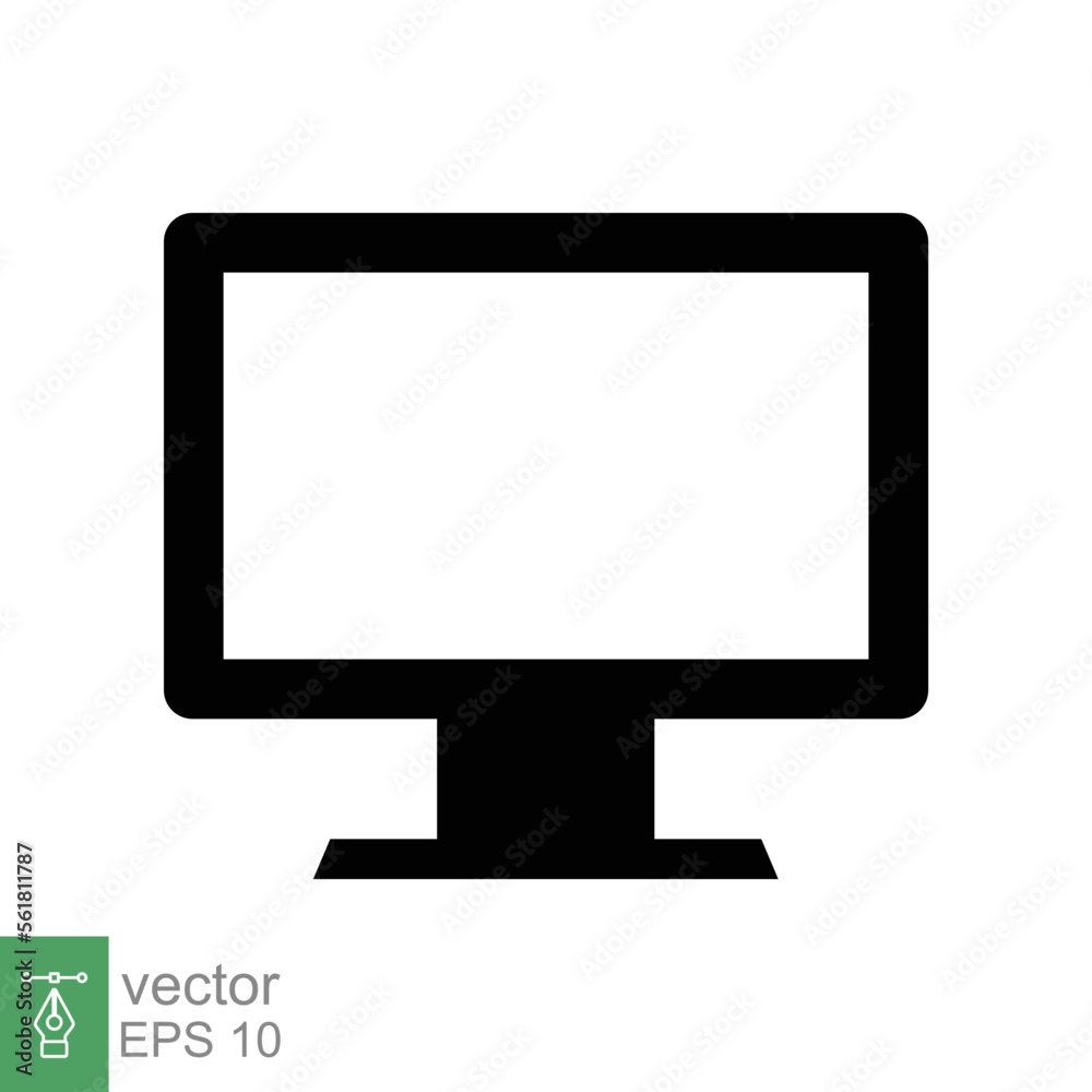 TV icon. Simple flat style. Monitor screen, television, plasma, led, lcd, technology concept. Household appliances, gadgets and electronics. Vector illustration isolated on white background. EPS 10. TV icon. Simple flat style. Monitor screen, television, plasma, led, lcd, technology concept. Household appliances, gadgets and electronics. Vector illustration isolated on white background. EPS 10.