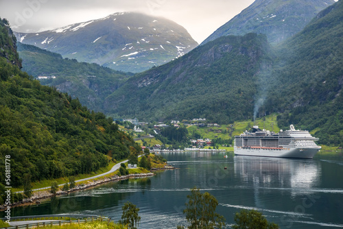 Cruise Liners On Geiranger fjord, Norway © Andrei Armiagov