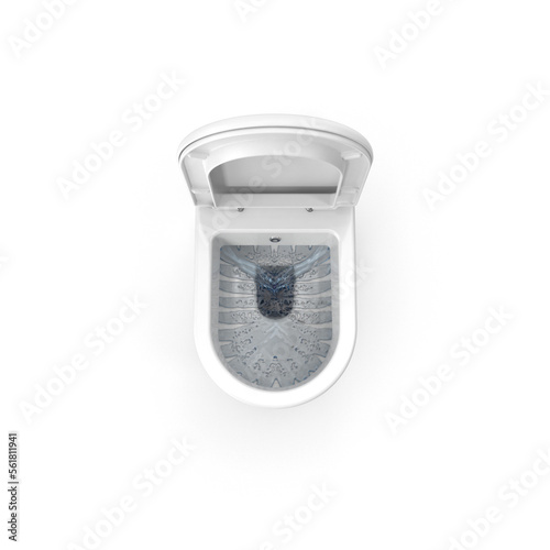 toilets on isolated transparent png top view