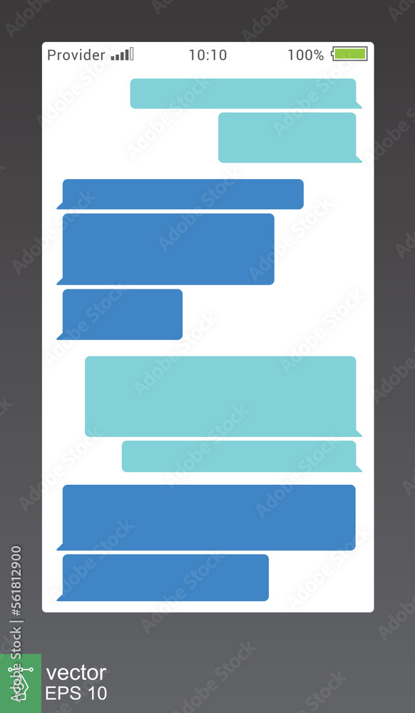 Messenger short message service bubbles. Simple flat style. Text chat sms boxes. Empty messaging bubbles template. Vector illustration EPS 10. Messenger short message service bubbles. Simple flat style. Text chat sms boxes. Empty messaging bubbles template. Vector illustration EPS 10.
