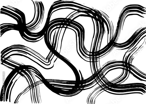 Grunge Ink Dry Brush Abstract Background