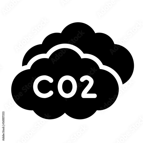 co2 glyph icon