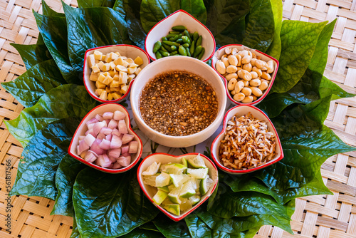 Billede på lærred "Miang Kham" is a tasty snack often sold as Thailand street food