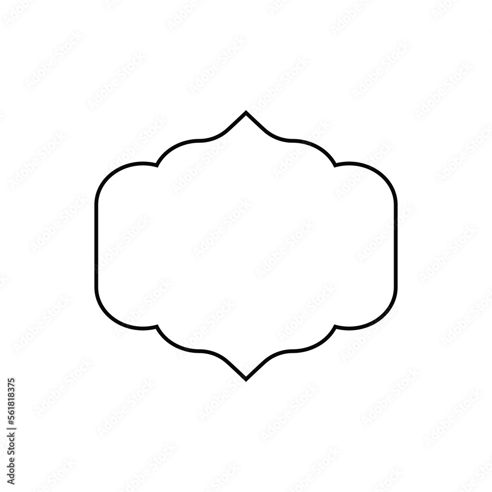 Islamic windows and arches with modern boho design, moon, mosque dome and lanterns Islamic windows and arches with modern boho design, moon, mosque dome and lanterns