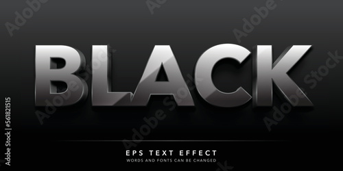 black editable text effect