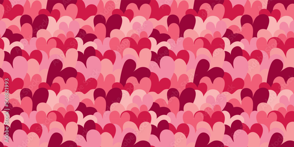 Seamless pattern of simple hearts.Great for Valentine's Day, Weddings, Mother's Day