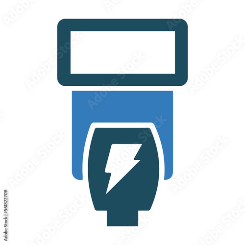 Camera light, flash, flashing icon