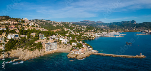 Fototapeta Naklejka Na Ścianę i Meble -  Port Andratx, Mallorca from Drone, Aerial Photography