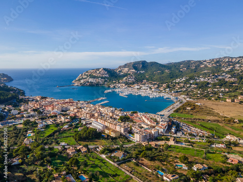 Fototapeta Naklejka Na Ścianę i Meble -  Port Andratx, Mallorca from Drone, Aerial Photography