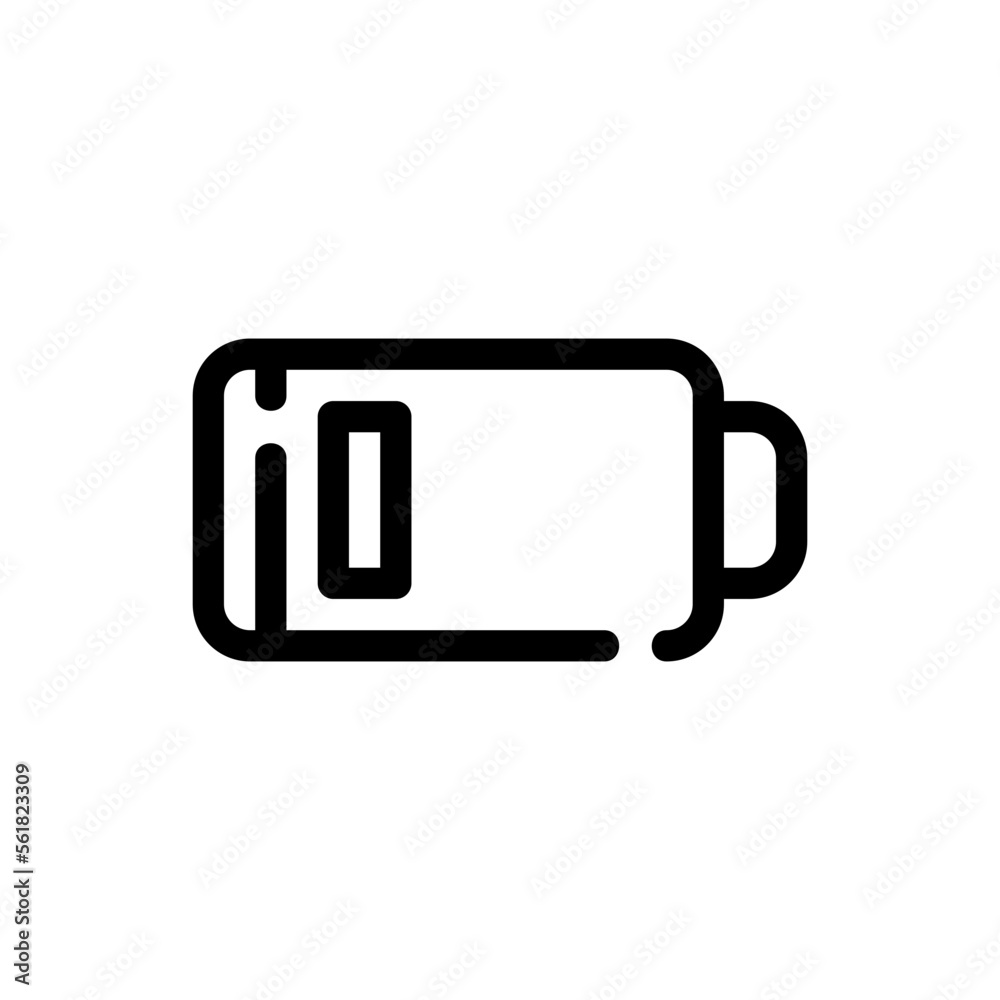 low battery line icon low battery line icon