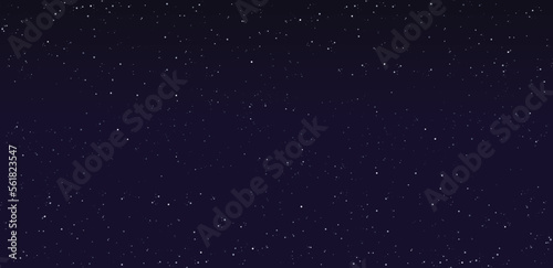 Night starry sky background. Blue cosmic surface with constellations for viewing from a telescope and admiring sparkling vector nebulae
