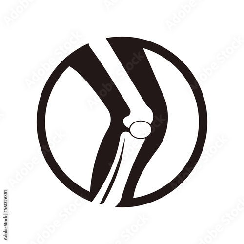 Joint bones vector logo design for orthopedic clinics