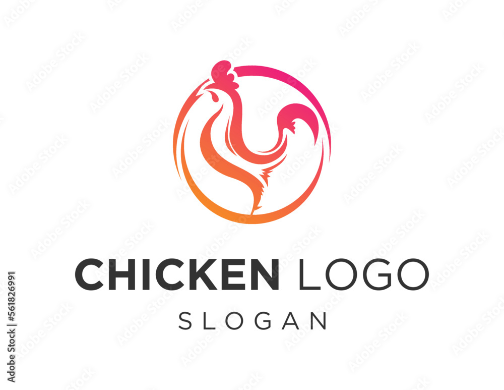 Obraz premium Logo design about Chicken on a white background. created using the CorelDraw application.