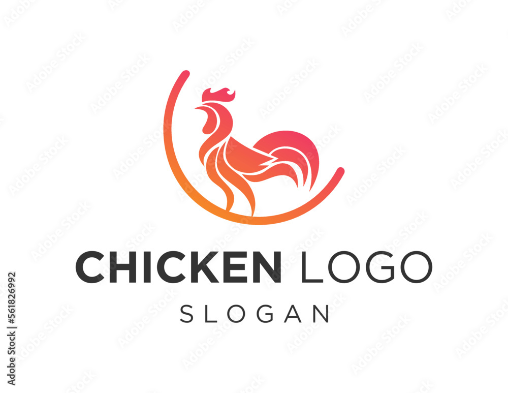 Obraz premium Logo design about Chicken on a white background. created using the CorelDraw application.