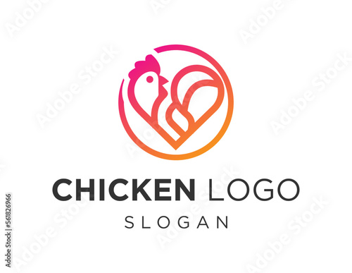 Logo design about Chicken on a white background. created using the CorelDraw application.