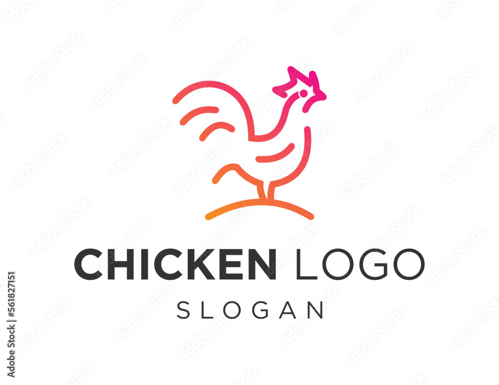 Logo design about Chicken on a white background. created using the CorelDraw application.