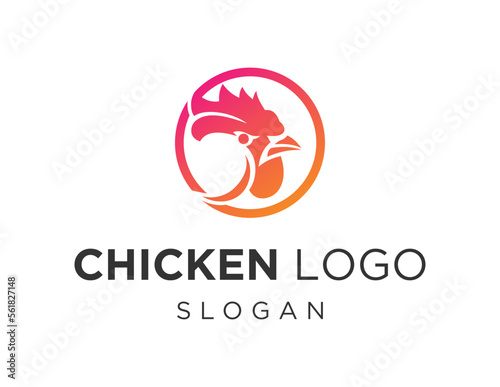 Logo design about Chicken on a white background. created using the CorelDraw application.