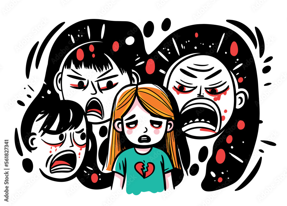 Harcèlement à l’école. Violence chez l’enfant. Dispute familiale ...