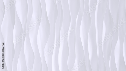 White wave background. white background. Organic white texture. 3d rendering