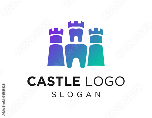 Logo design about Castle on a white background. created using the CorelDraw application.