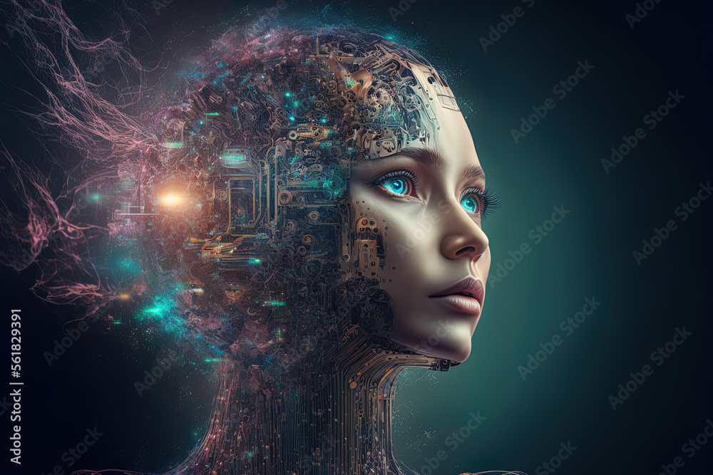 AI, Artificial intelligence conceptual of next generation technology. Generative AI