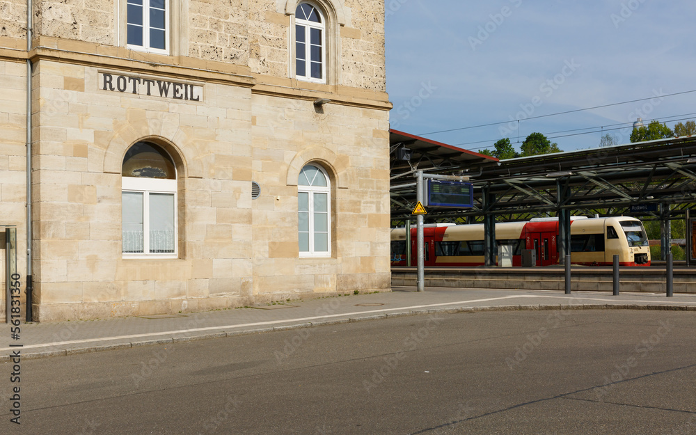 Bahnhof in der Kreisstadt Rottweil