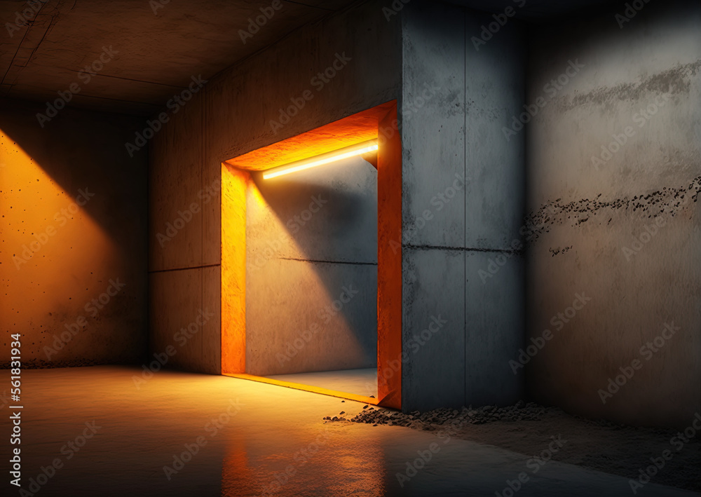 Light at the end of room. Generative AI. Light at the end of room. Generative AI.